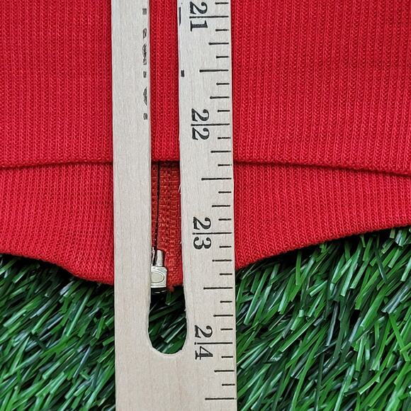 Line-Up Zip Fleece Jacket M/L 22x22 Boxy Cropped Red Blue - Picture 6 of 13